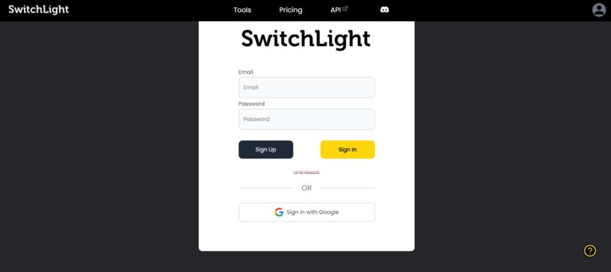 SwitchLight AI Login