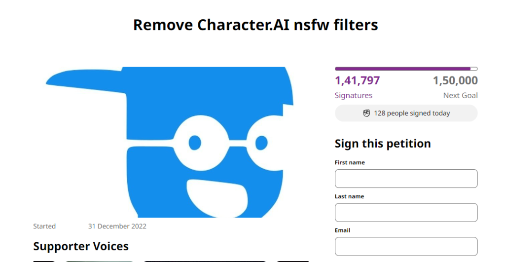 Remove Nsfw Filter Character AI Petition